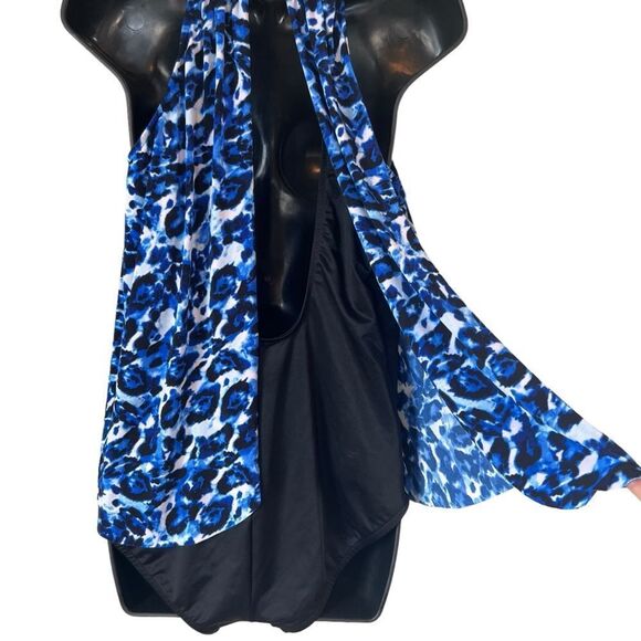 Magicsuit Blue Tide Aubrey High Neck Animal Print Swimsuit - Picture 10 of 12